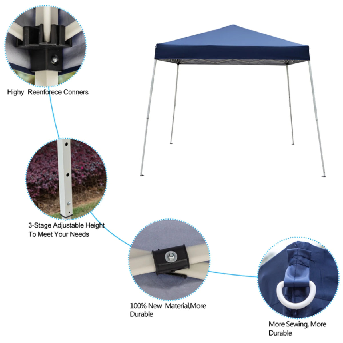 Folding Canopy Tent Pavilion with Bag H365