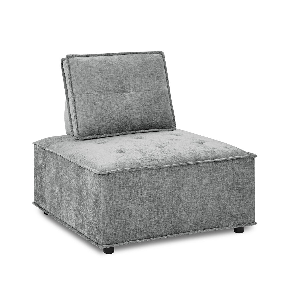 Chenille Grey Modular Sectional Sofa C56390