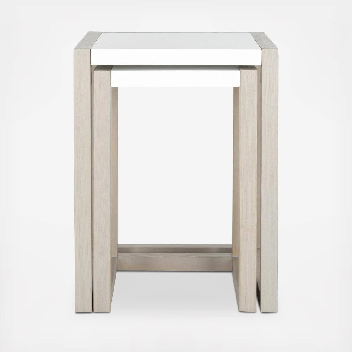 White Grey Lacquer Stacking Table G81772
