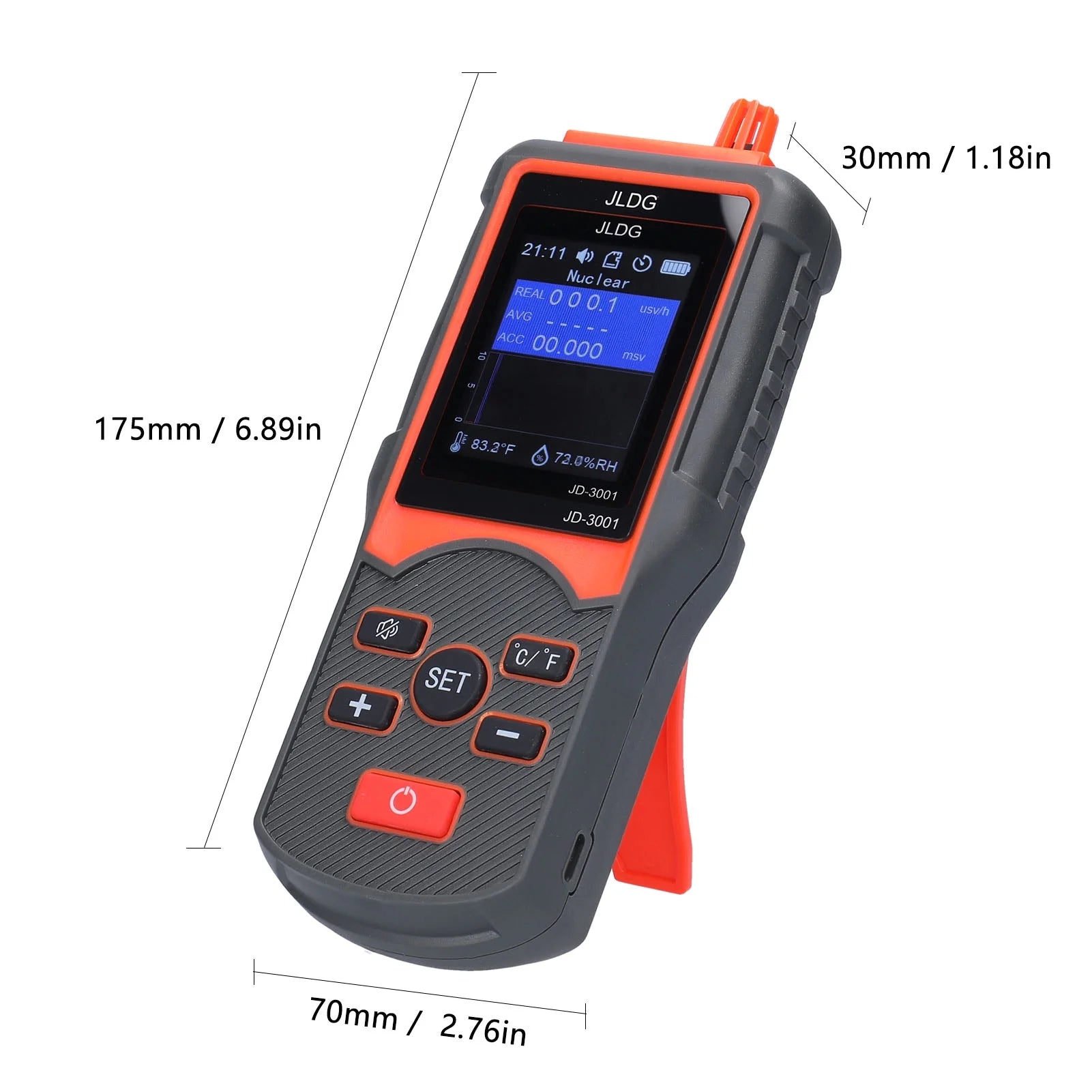 Multifunctional Geiger Counter and Electromagnetic Radiation Detector with Temperature and Humidity Measurement H572