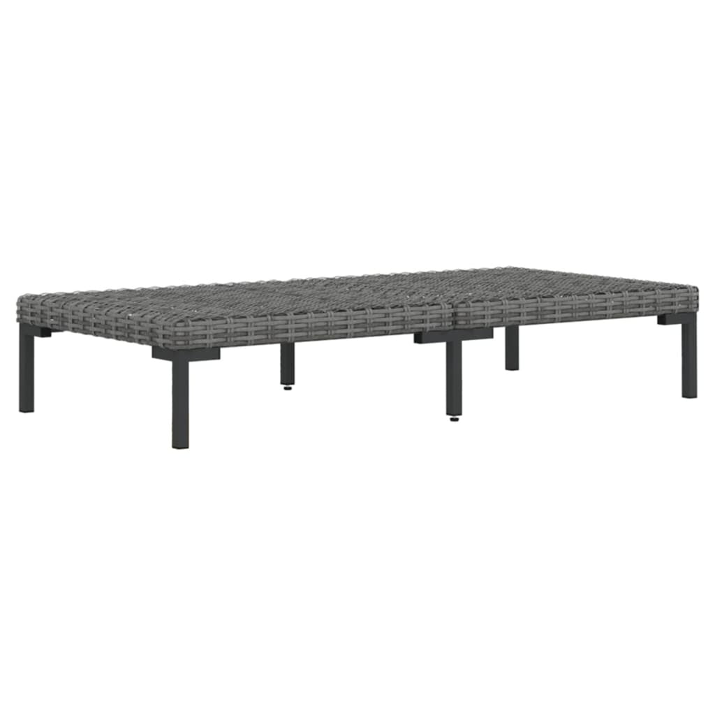 4 Piece Poly Rattan Outdoor Sectional Sofa Set with Cushions Steel Frame Y225043