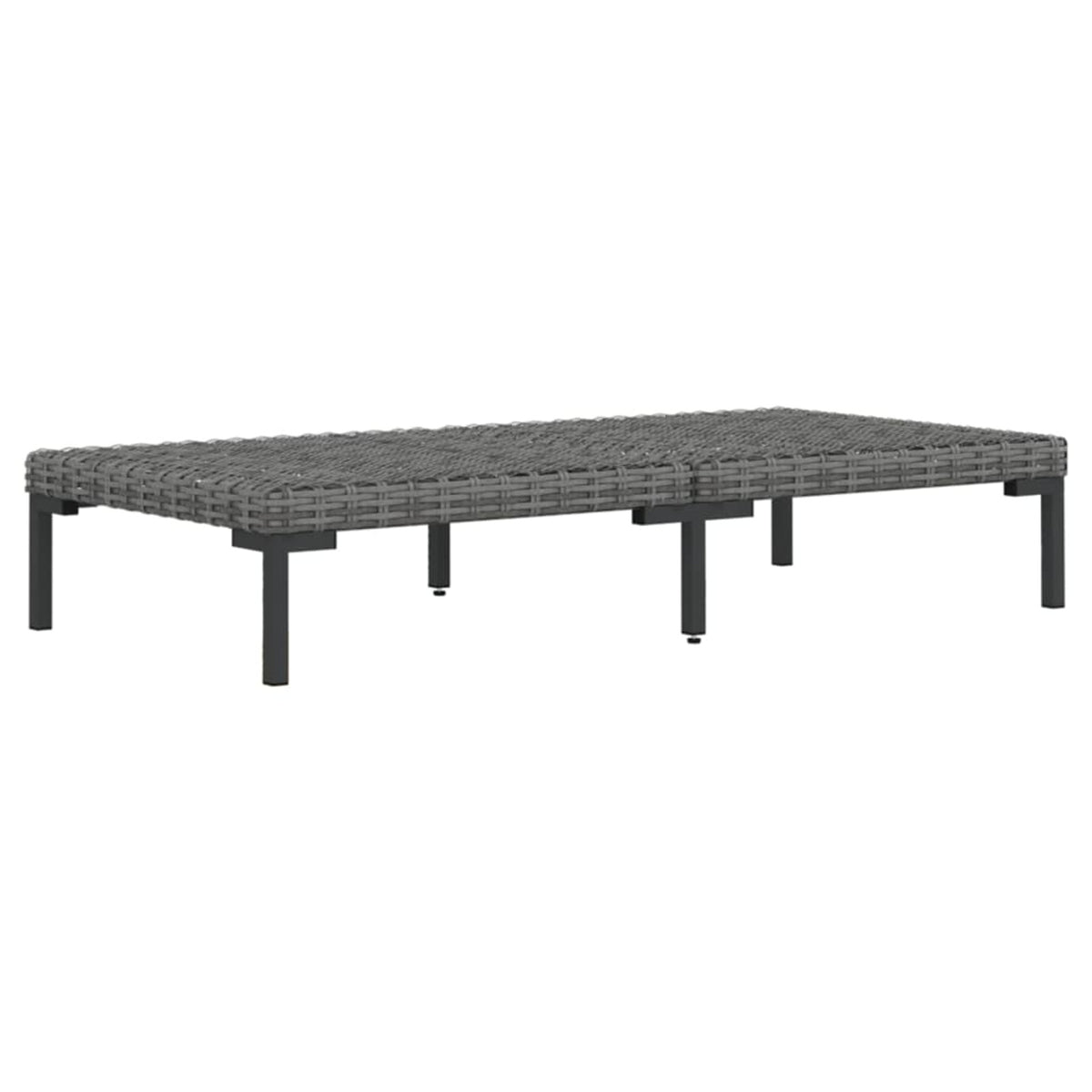 4 Piece Poly Rattan Outdoor Sectional Sofa Set with Cushions Steel Frame Y225043
