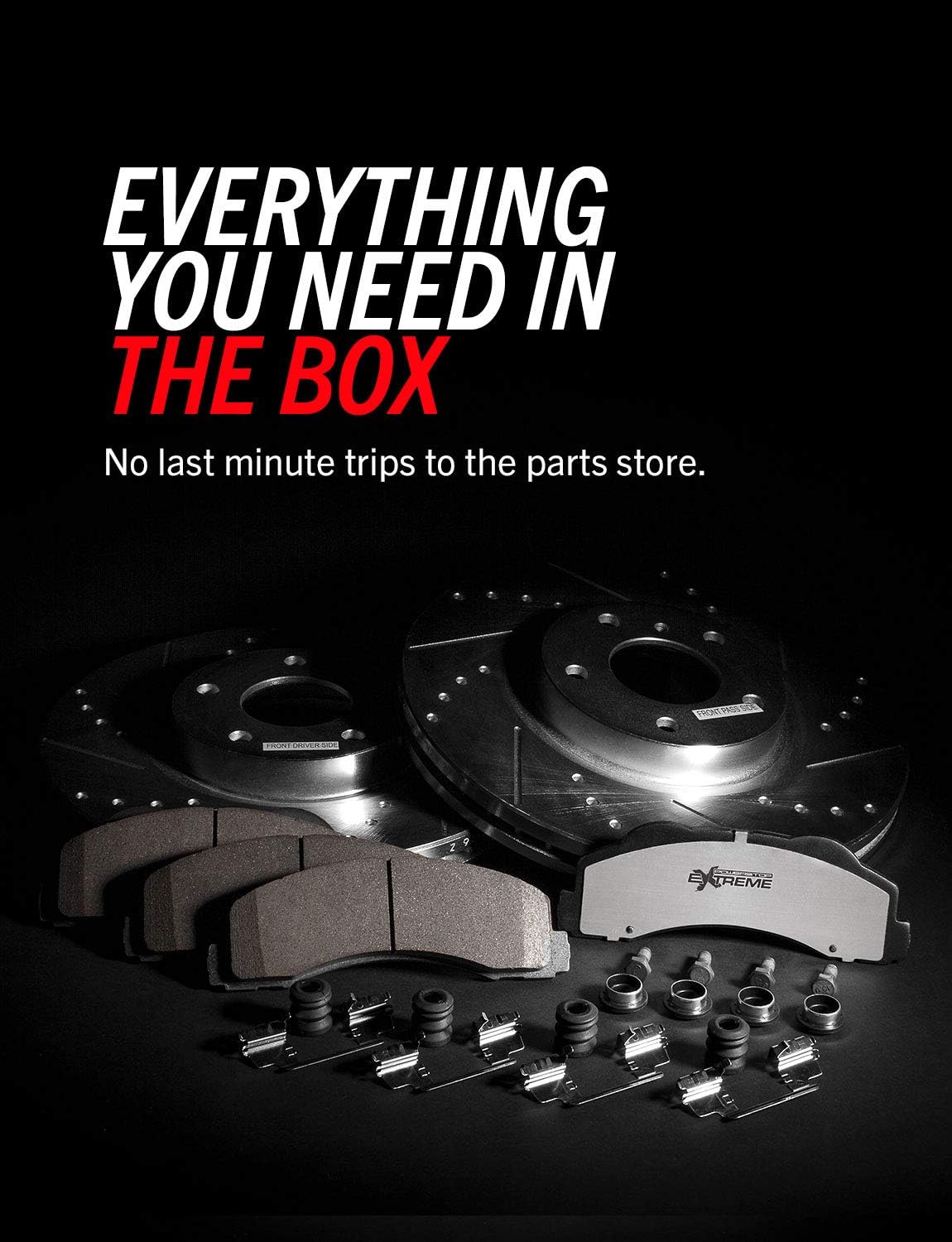 Front Z26 Carbon Fiber Brake Pads with Drilled & Slotted Brake Rotors Kit N355