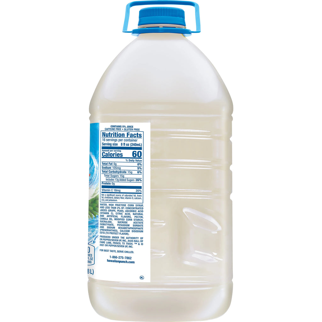 Hawaiian Punch Whitewater Wave Juice, 1 Gal, Bottle M461