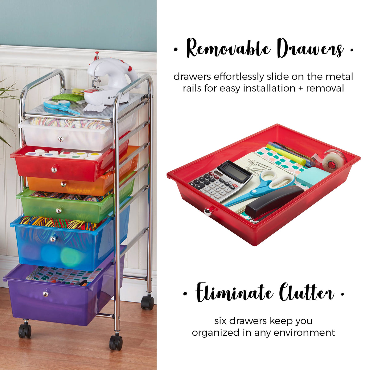 6 Drawer Mobile Organizer W26963