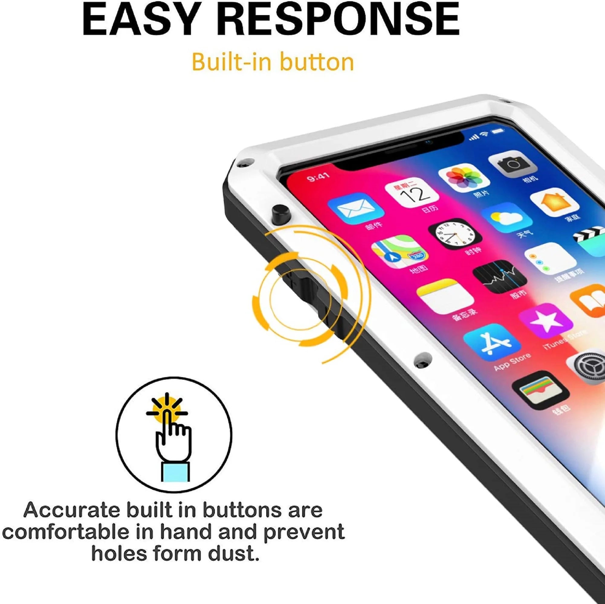 Heavy Duty Shockproof Aluminum Metal Case for iPhone 6 Plus W66331