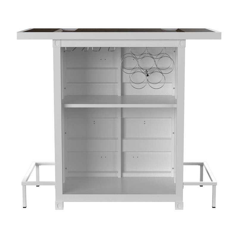 White Metal Bar Table O694838