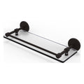 16 inch Tempered Glass Shelf with Gallery Rail, Oil Rubbed Bronze O934