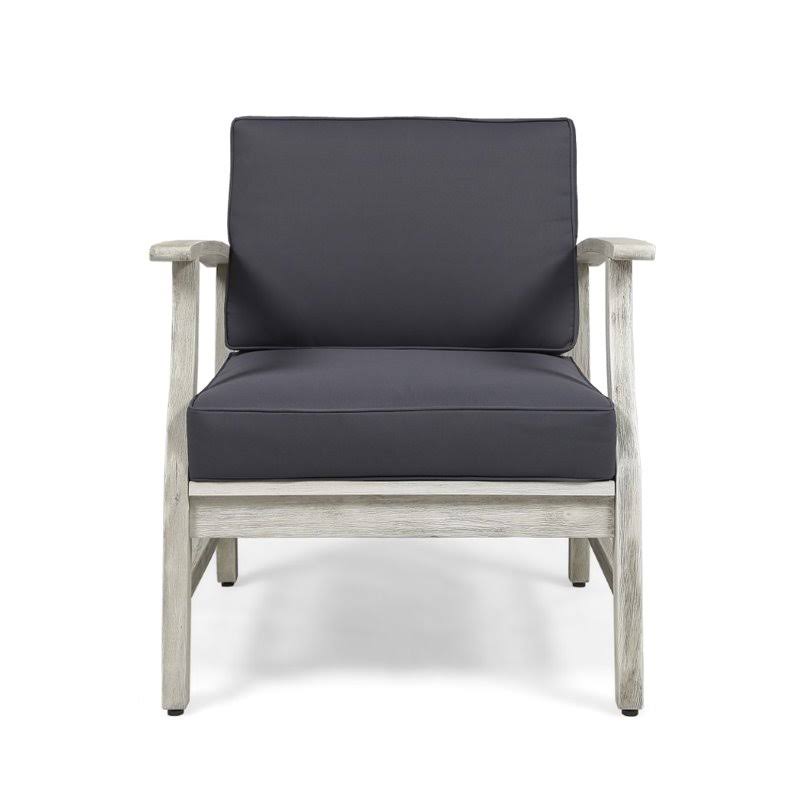 Gray Acacia Wood Club Chair (Set of 4) X354