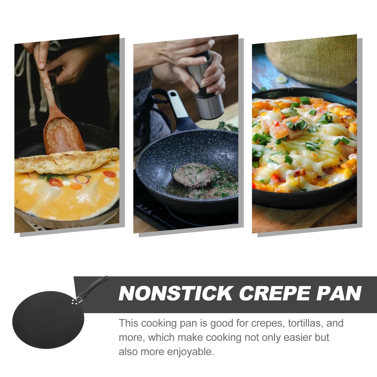 Nonstick Flat Skillet Crepe Maker J89425