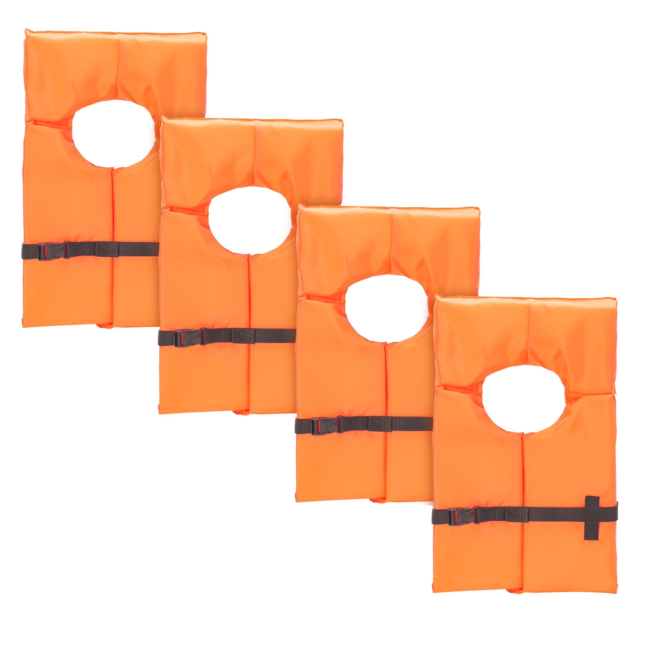 U.S. Coast Guard Approved Type II Adult Life Jacket, 4-Pack T907563