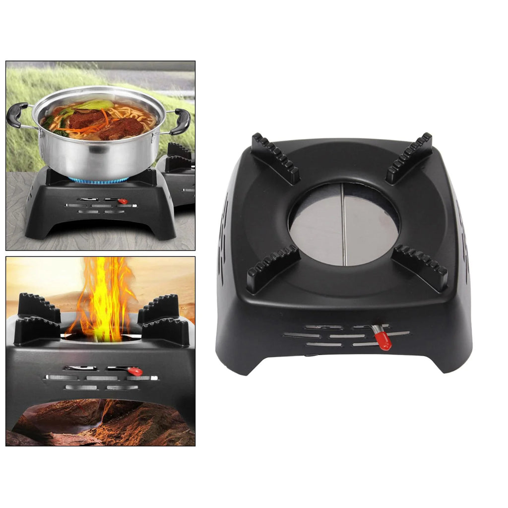 Portable Wood Burning Stove for Outdoor Cooking Black J578561