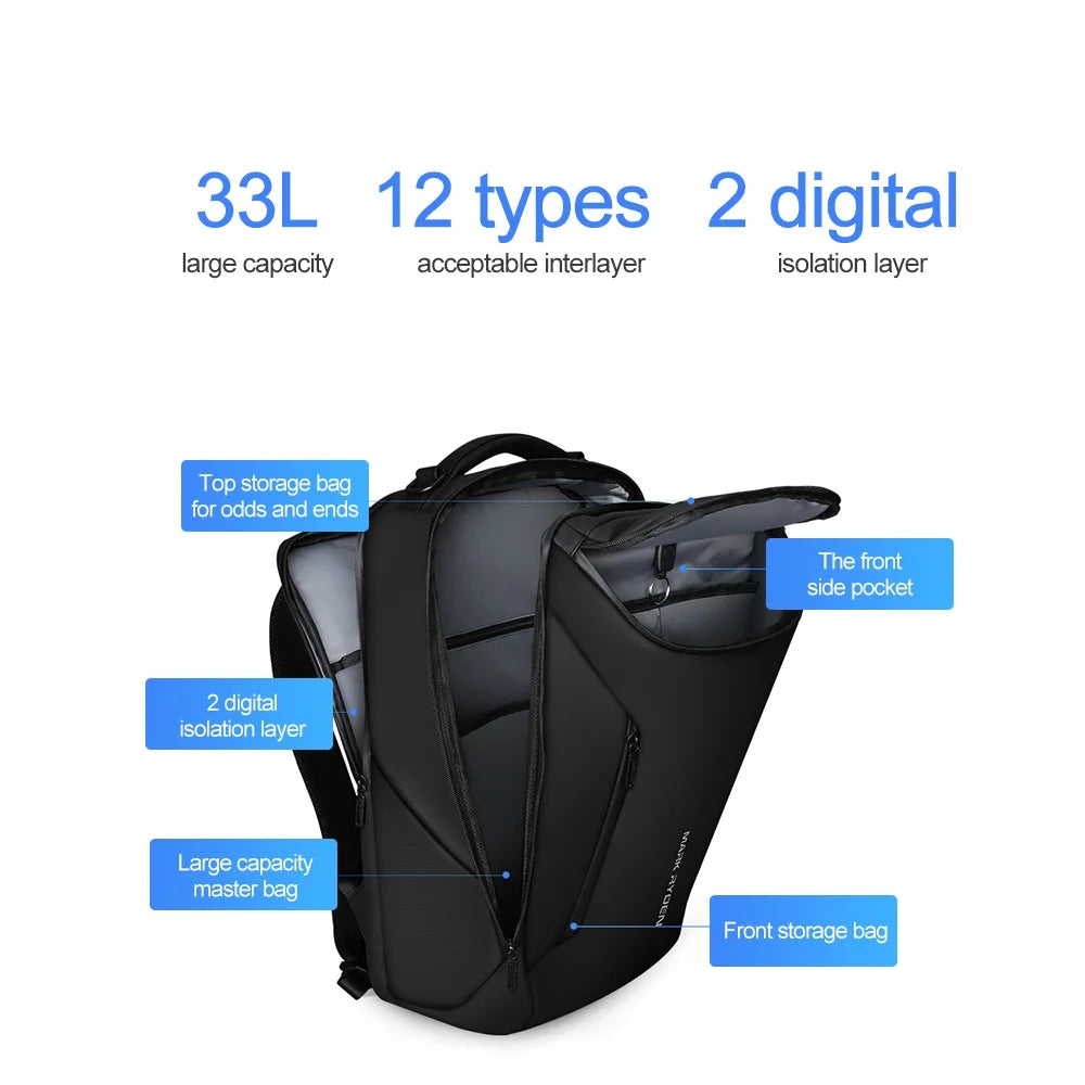 33L USB Charging Backpack T979