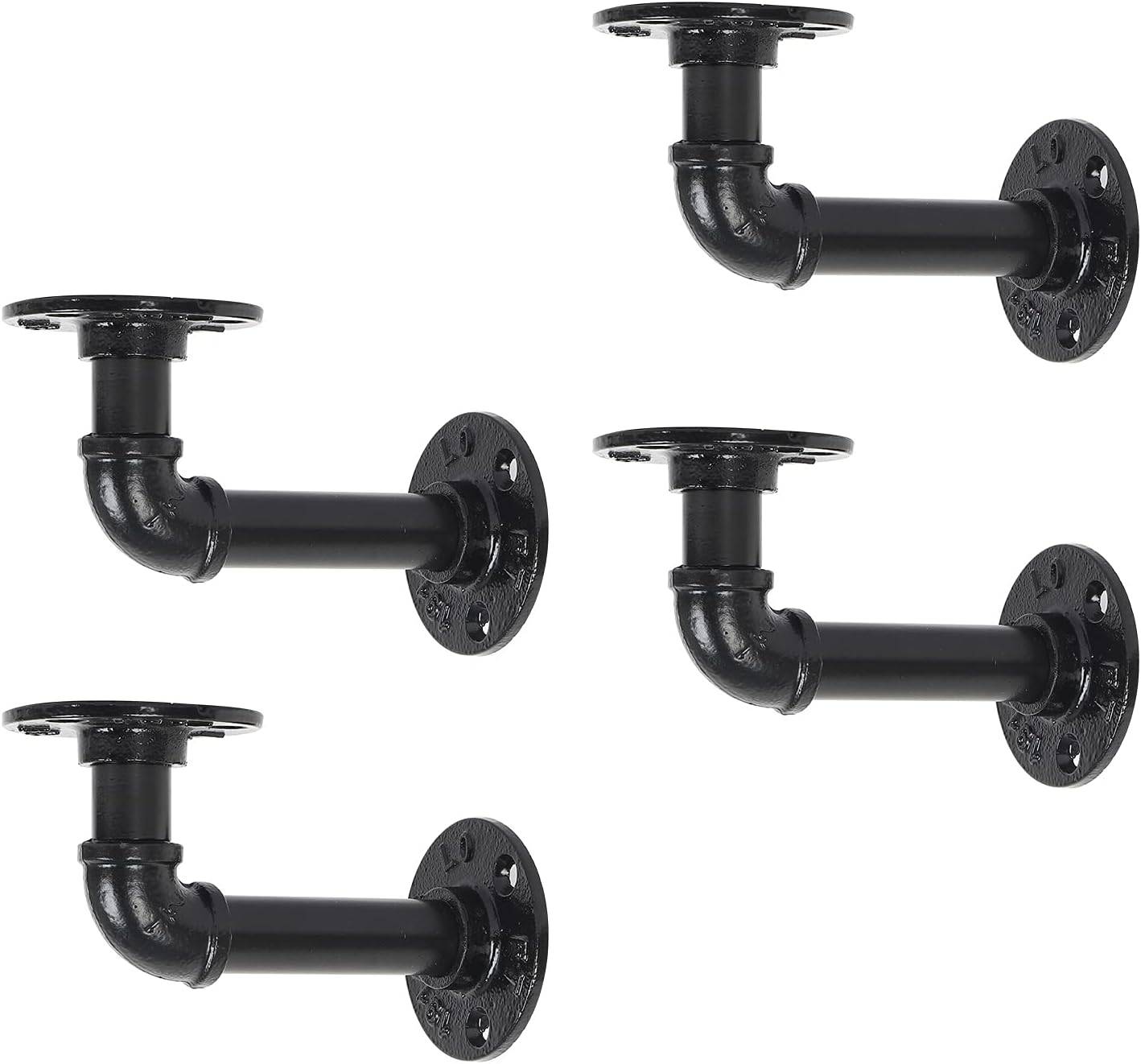 Cast Iron Heavy Duty Elbow Pipe Shelving Brackets (6) C376