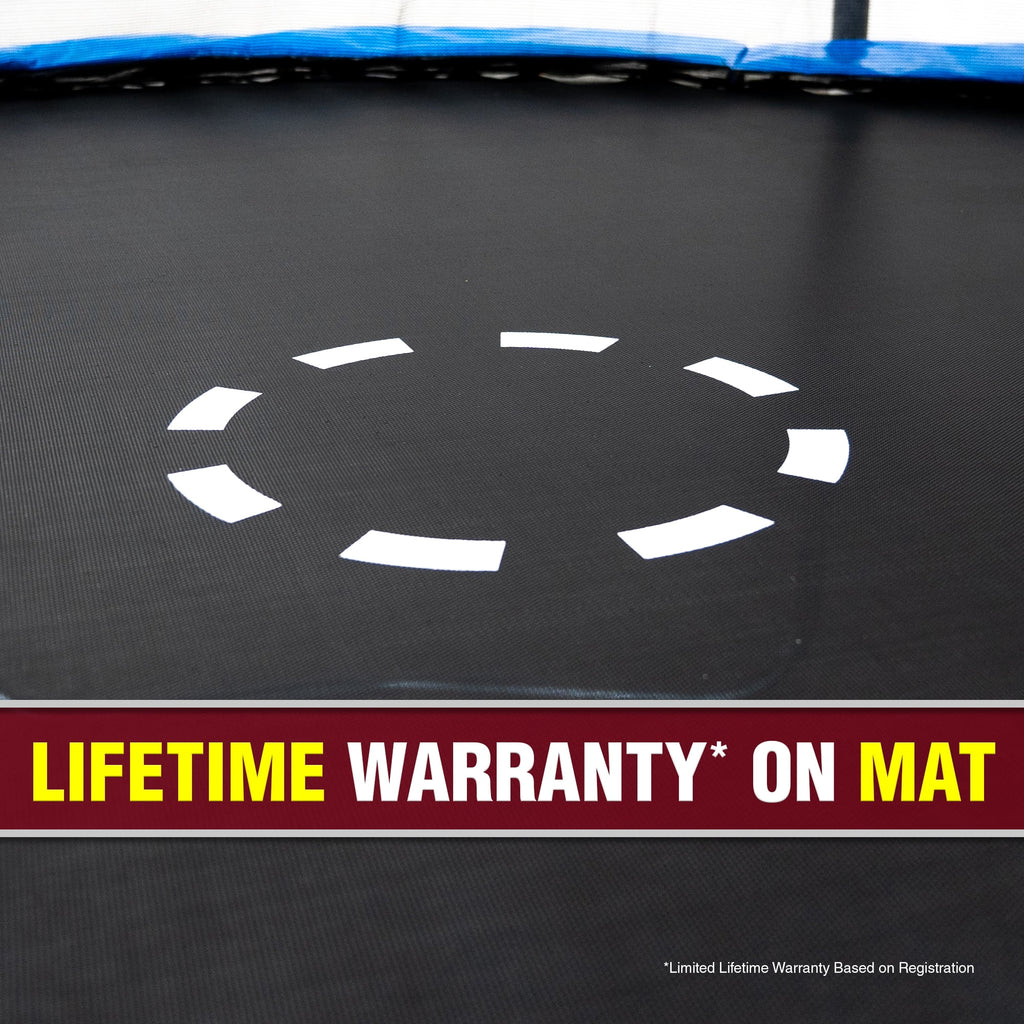 10' Round Trampoline with Steel Enclosure and Jump Mat Q5745