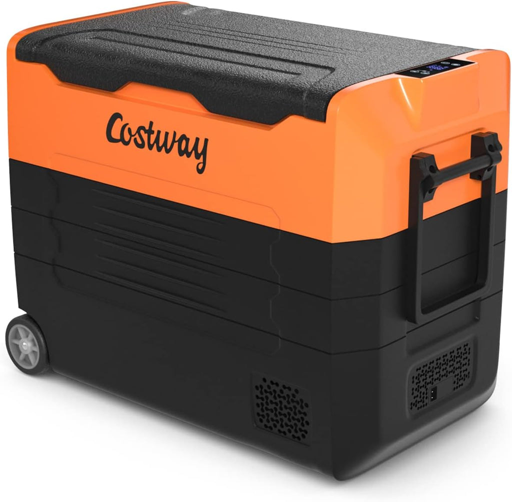 58 Quart (55L) Portable Car Refrigerator and Freezer, Orange U85257