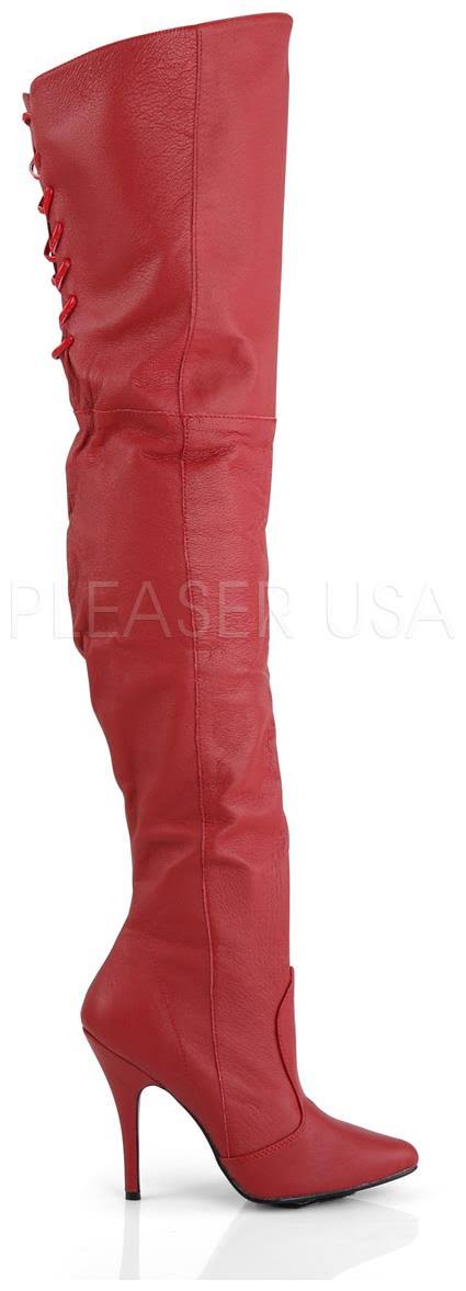 Red Leather 14 Pleaser M52568