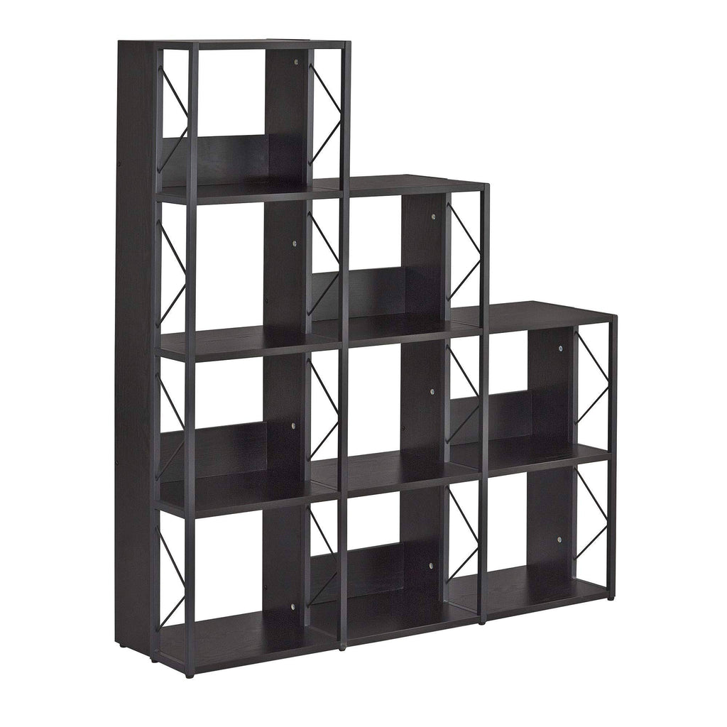 Black 9-Shelf Bookcase G903