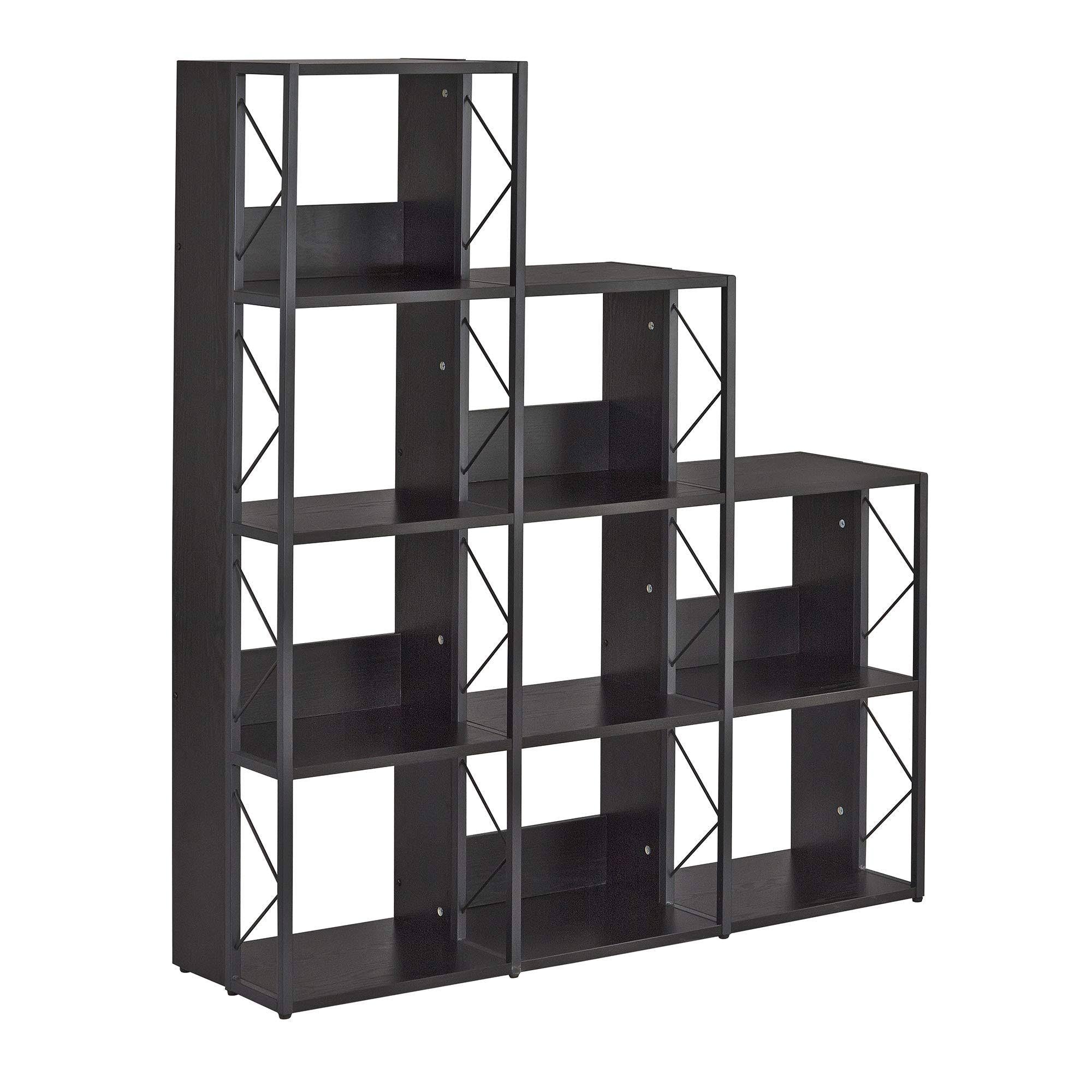 Black 9-Shelf Bookcase G903