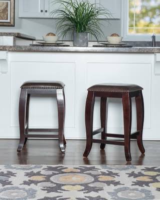 Dark Brown Square Top Counter Stool K9896