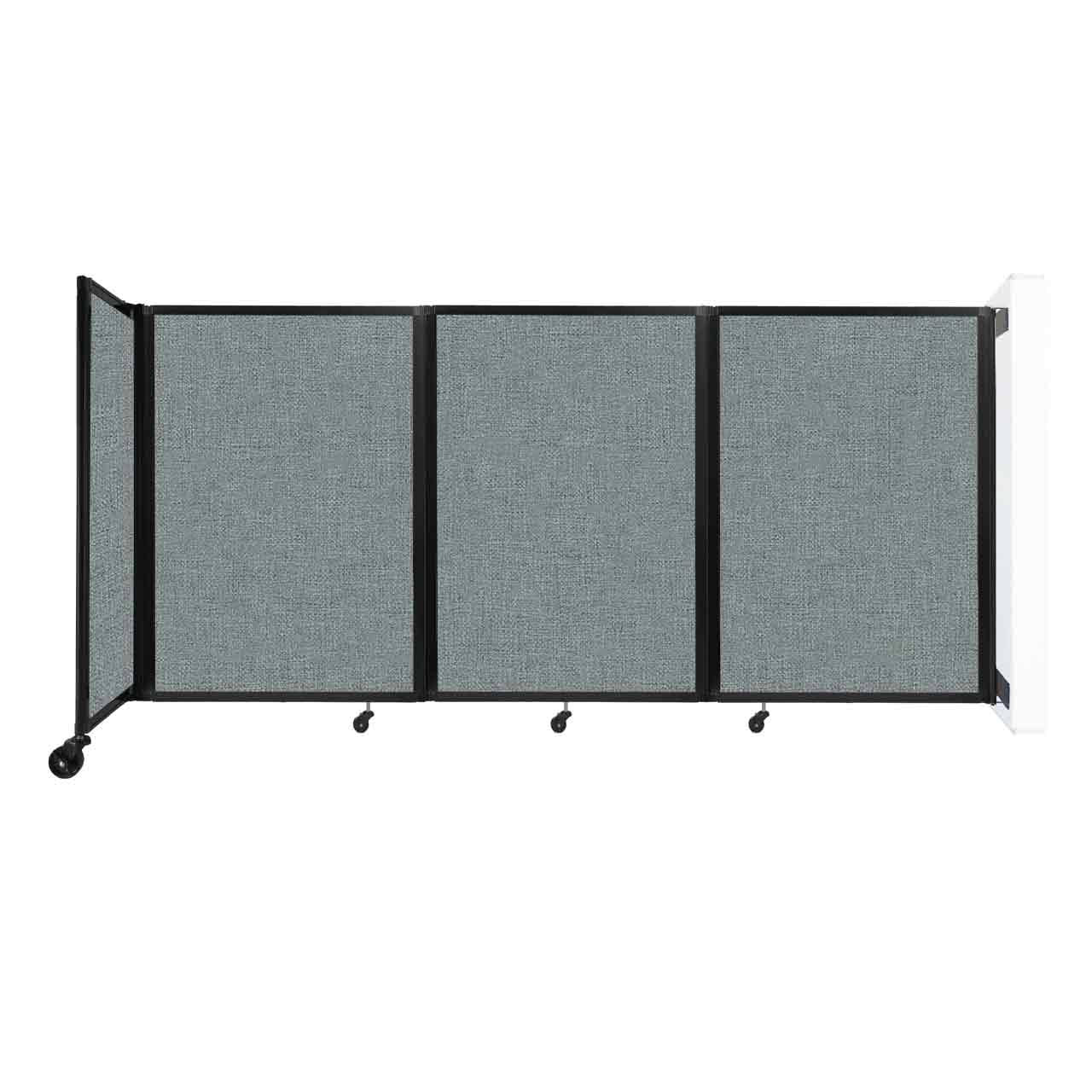 Sea Green Fabric Folding Room Divider Partition L73120