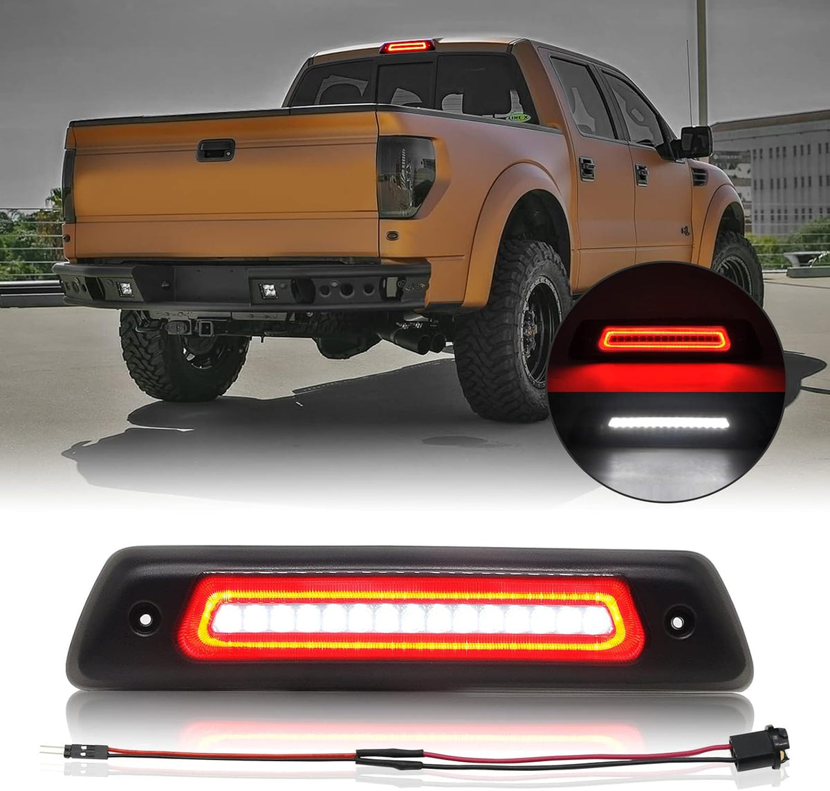 Smoked Lens LED 3rd Brake Light Assembly Pack of 2 K8969