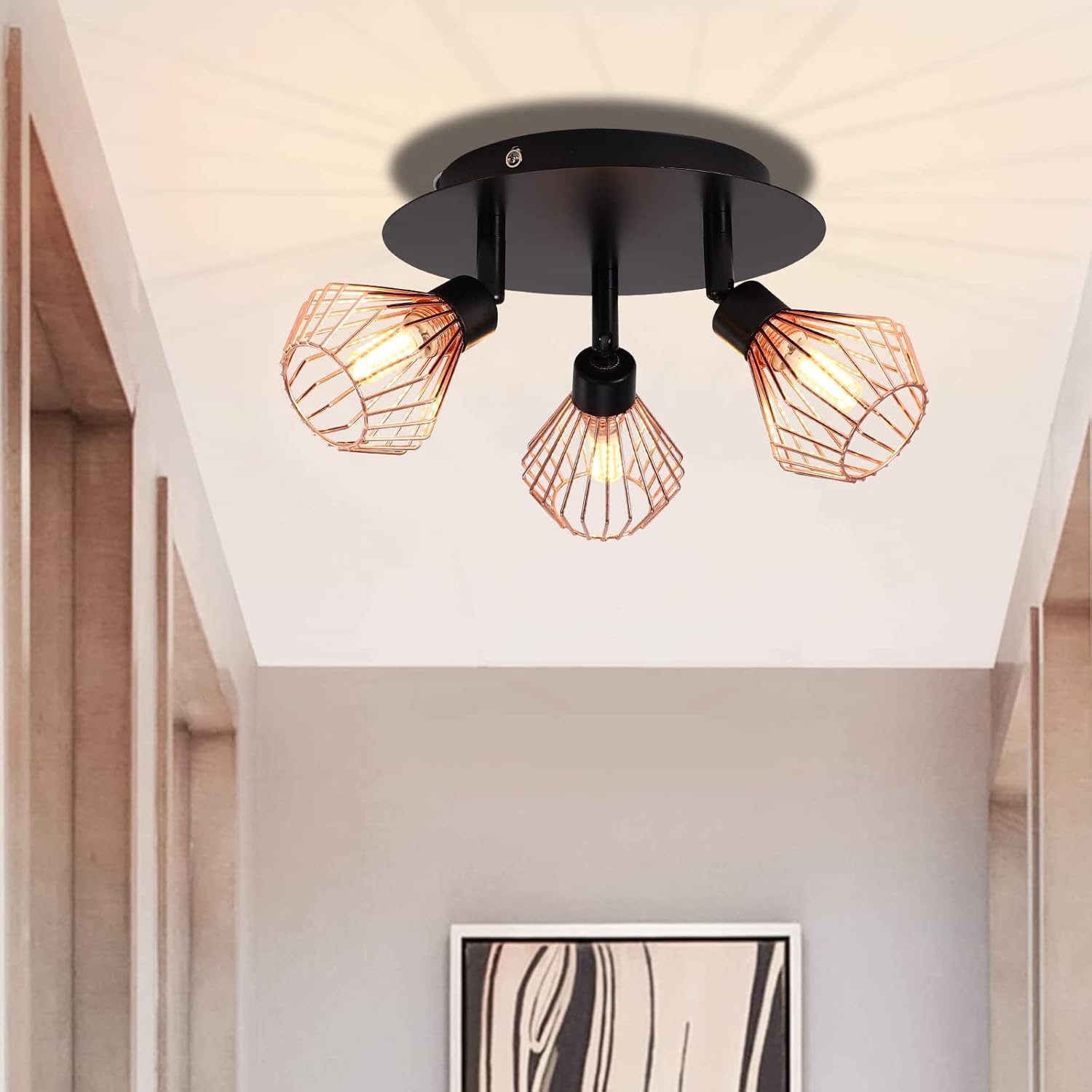 Golden Iron Birdcage Ceiling Light X75100