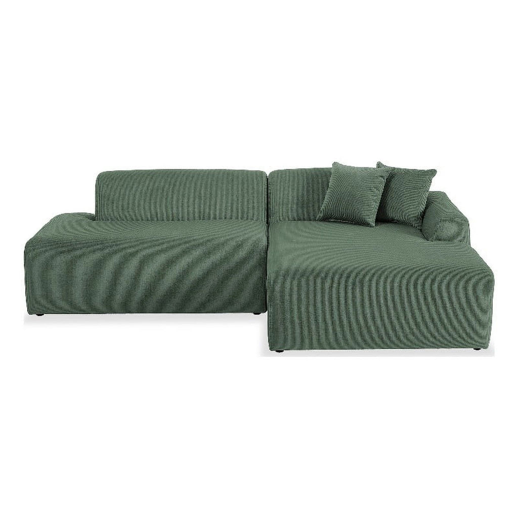 Green Velvet Right Sectional Sofa V217154