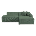 Green Velvet Right Sectional Sofa V217154