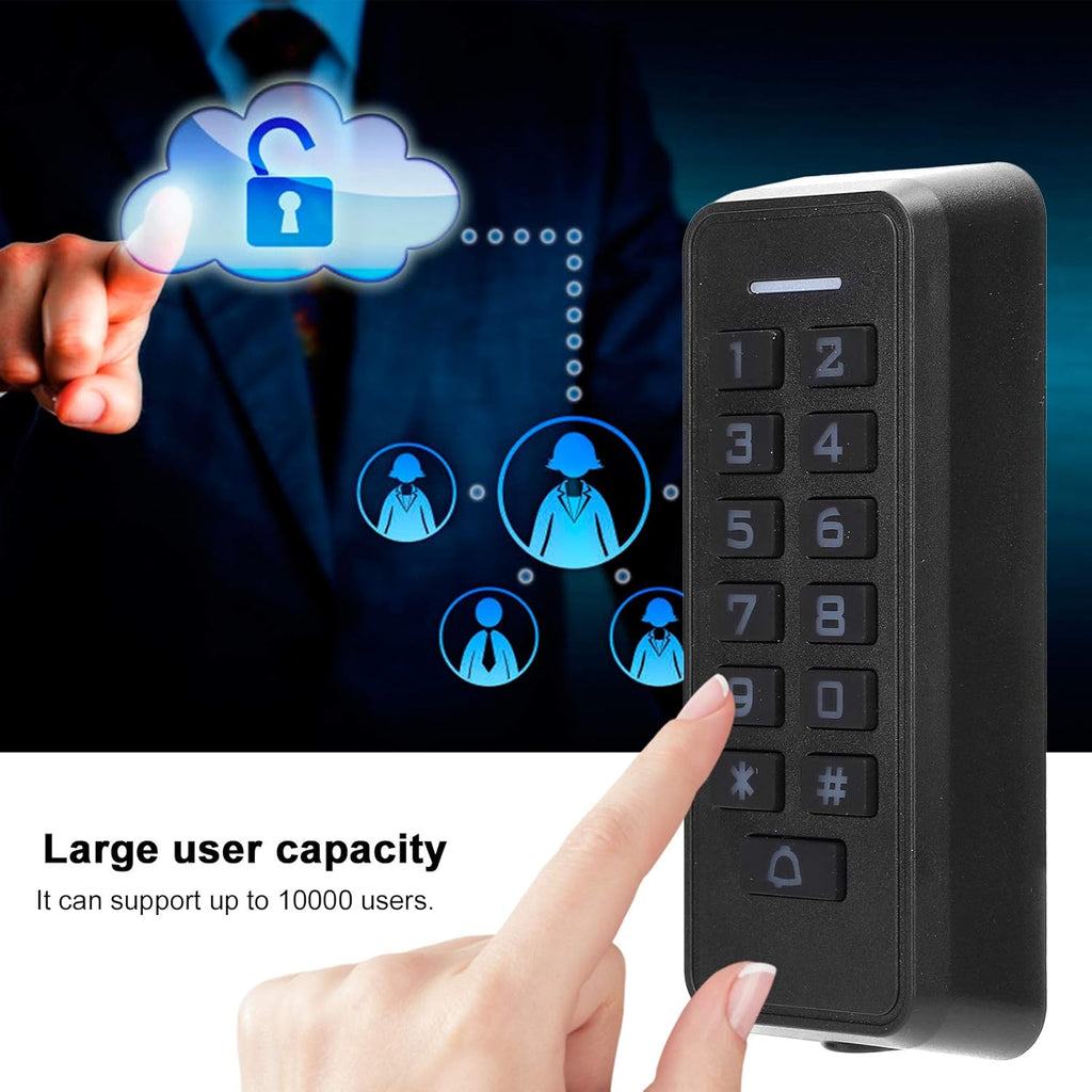 Wireless Access Control Keypad with Backlight, 125KHz RFID Reader, Wiegand26, 10000 Users T6507