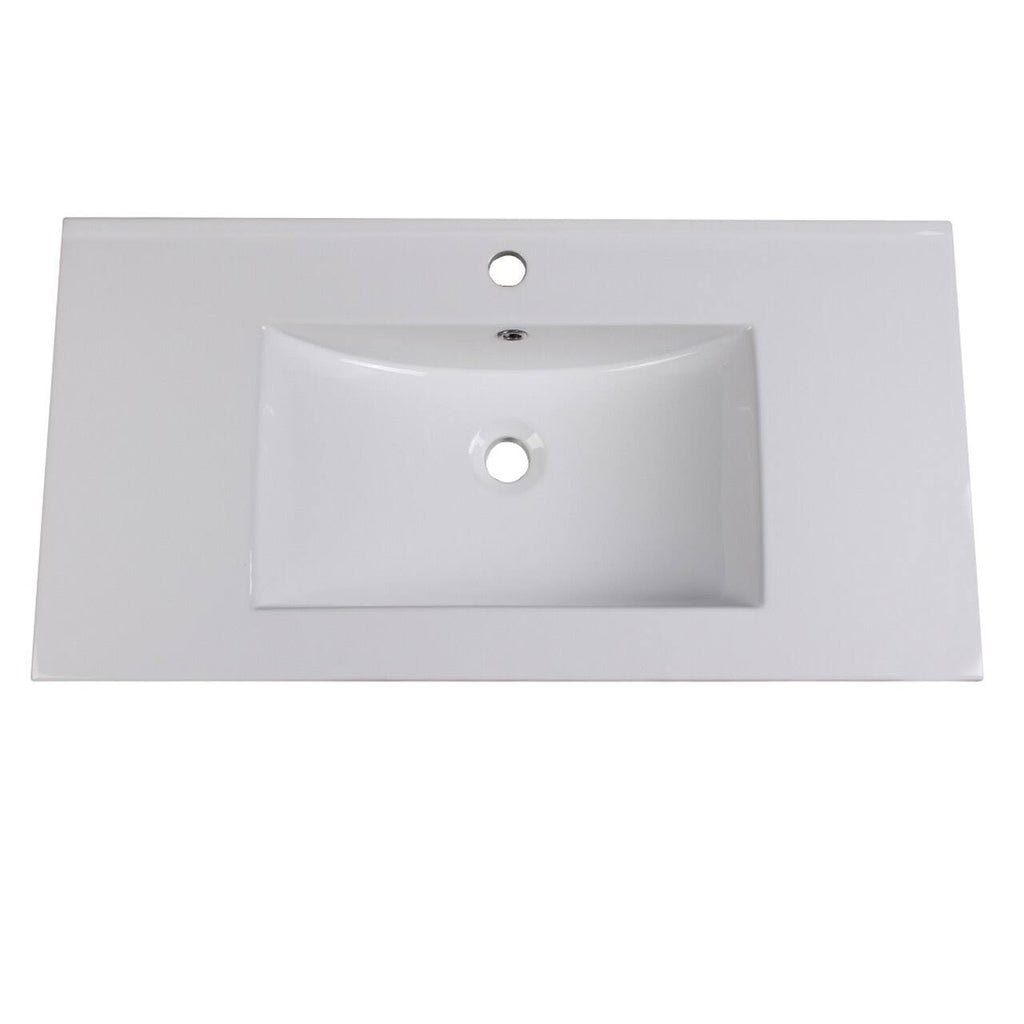 White Integrated Sink Countertop T617885