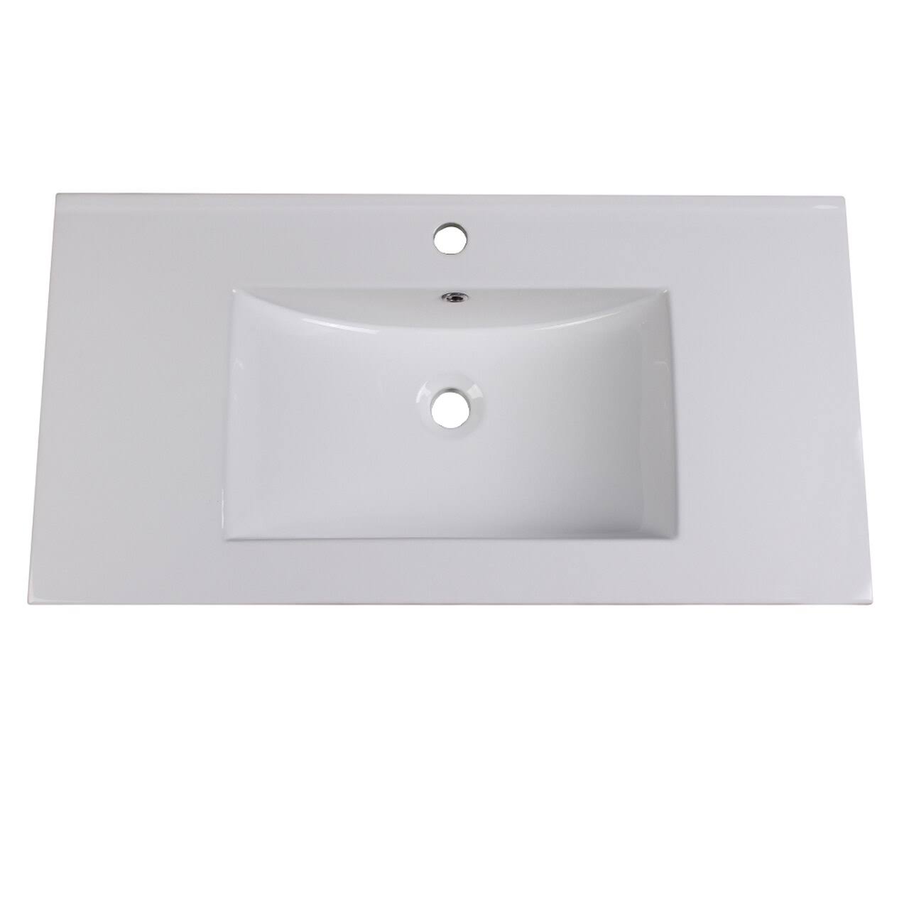 White Integrated Sink Countertop T617885