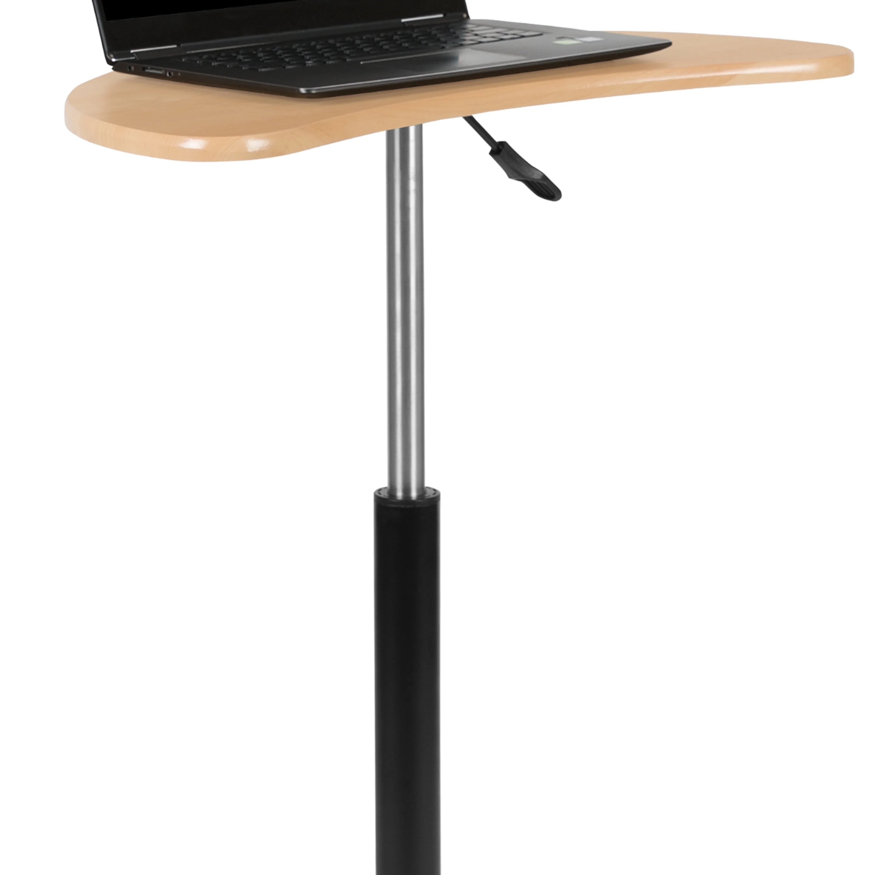 Maple Sit to Stand Mobile Laptop Computer Desk R62558