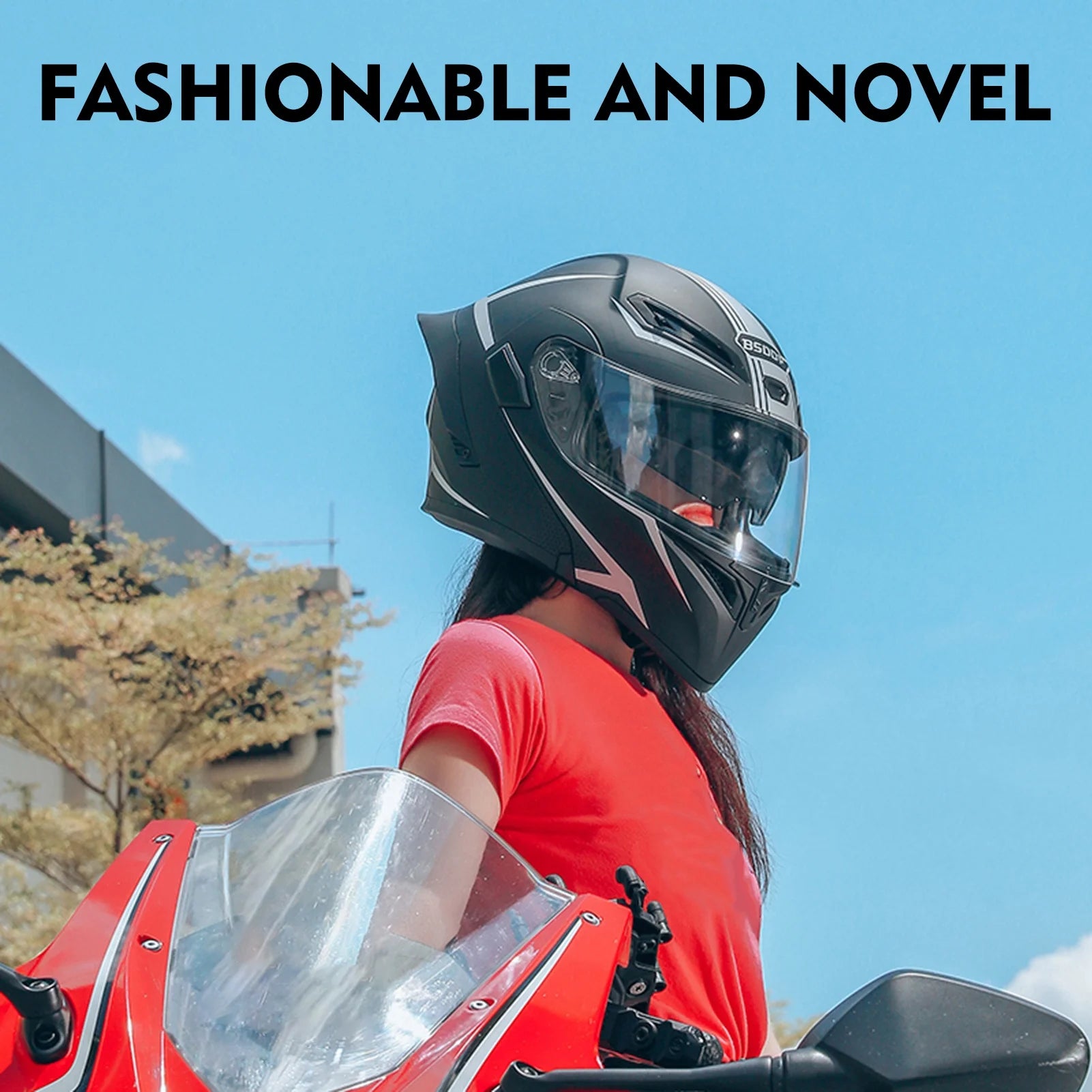 Motorcycle Flip up Full Face Helmet with Dual Visor Z206547