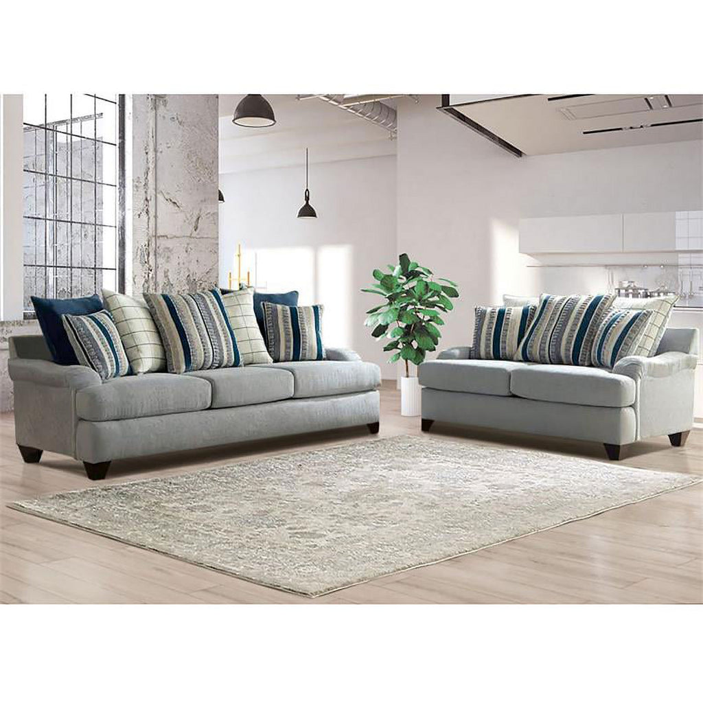 Gray Chenille Upholstered Loveseat A382
