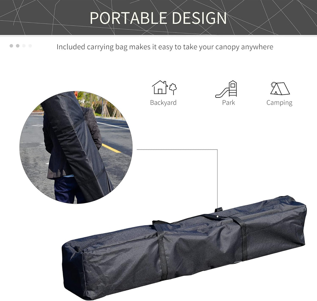 10'x 10' Outdoor Pop Up Canopy Tent with Slanted Legs U722