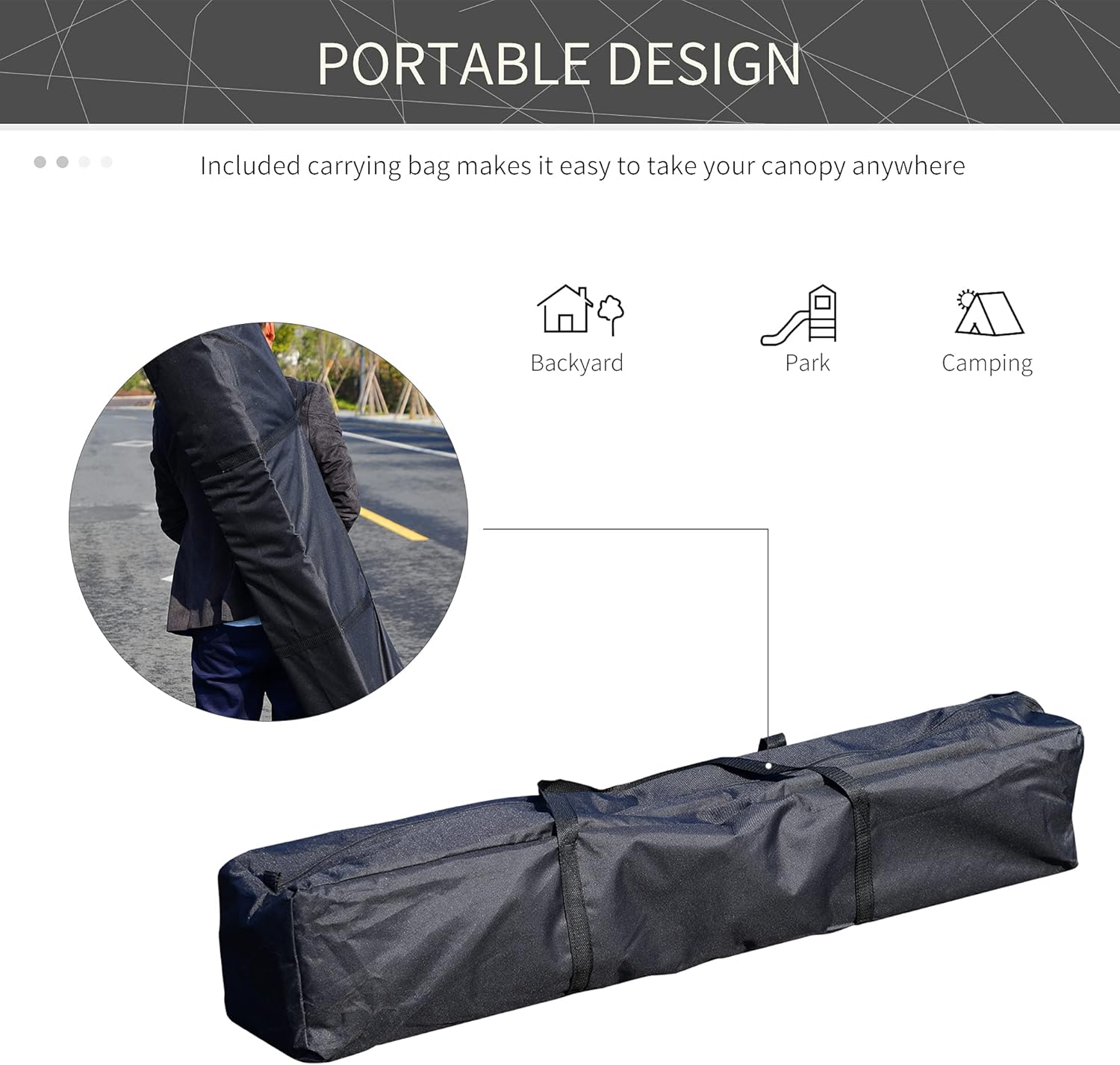 10'x 10' Outdoor Pop Up Canopy Tent with Slanted Legs U722