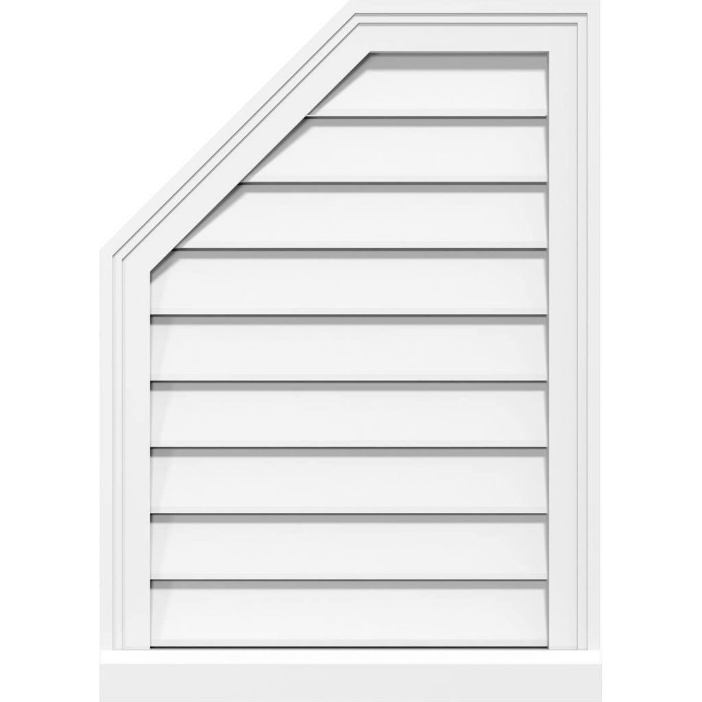 Octagonal Surface Mount PVC Gable Vent with Brickmould H166