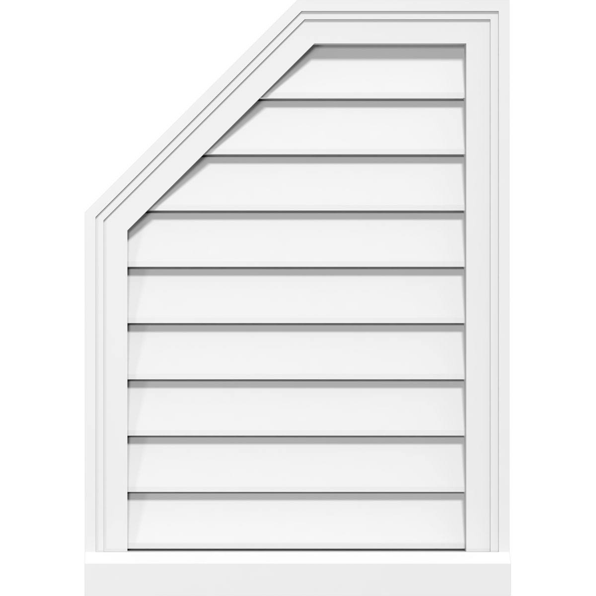 Octagonal Surface Mount PVC Gable Vent with Brickmould H166