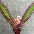 Mahogany Yellow Leather Horse Breast Collar U1509