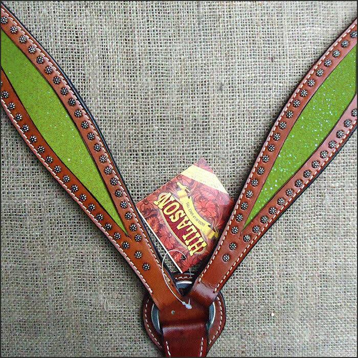 Mahogany Yellow Leather Horse Breast Collar U1509