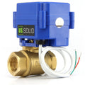 3/4" Motorized Ball Valve 85-265V AC Brass Normally Closed Pack of 2 L437
