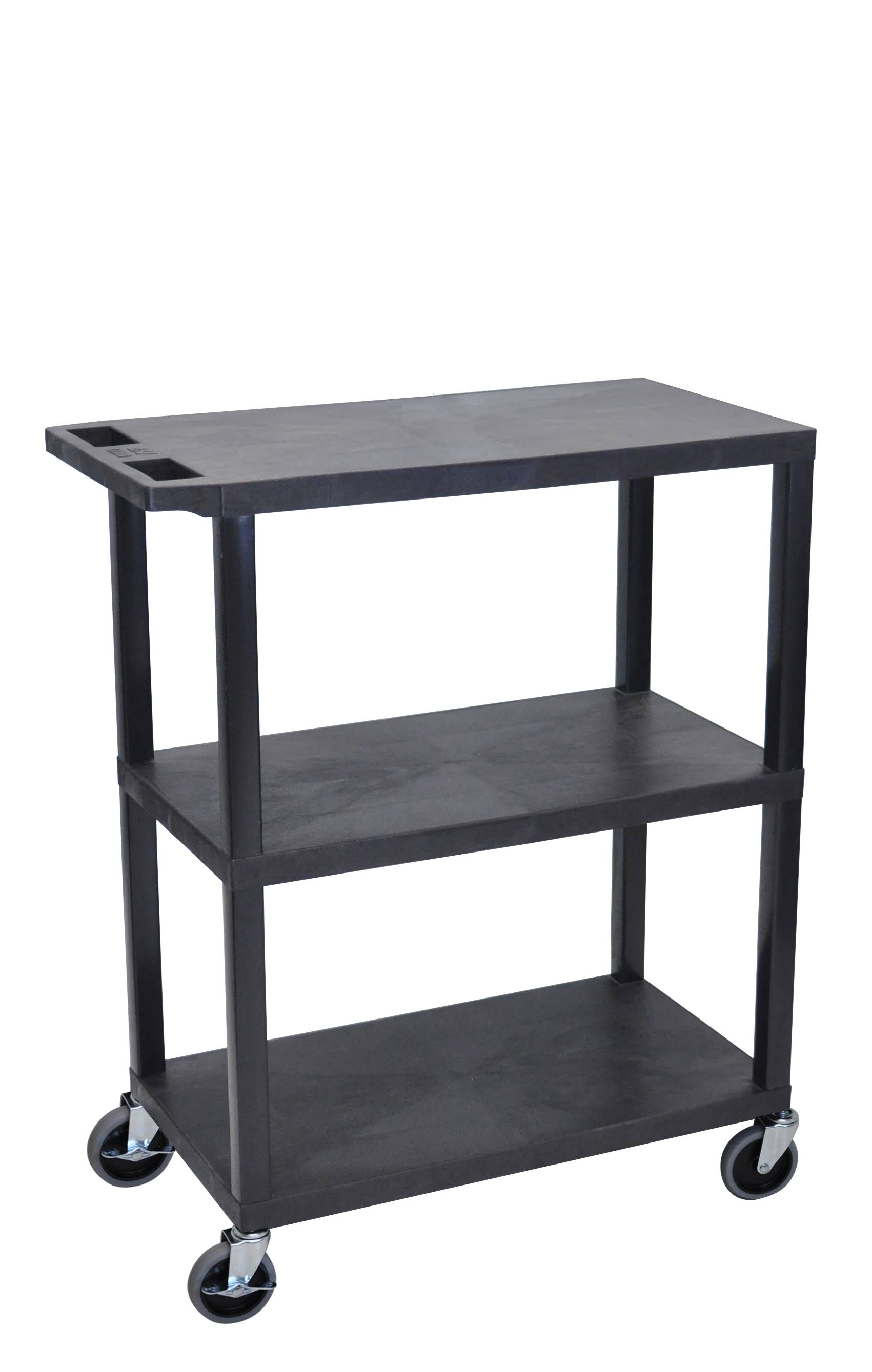 Black 3 Shelf Utility Cart T567