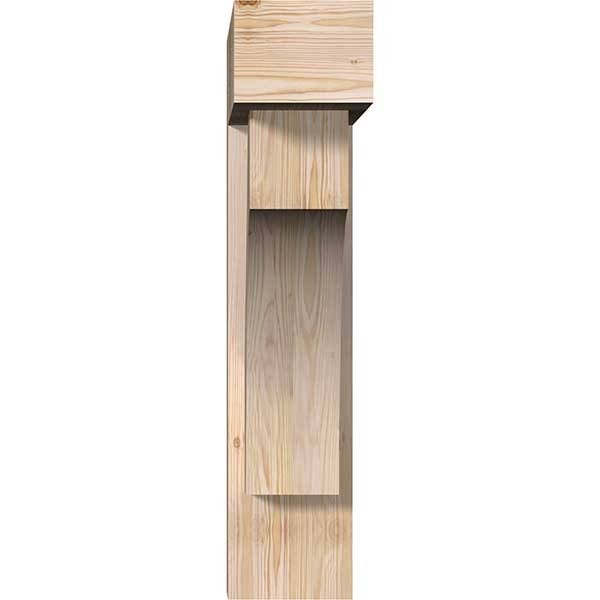 7 1/2x22W x 26x22D x 34x22H Douglas Fir Bracket with Offset Brace O39286