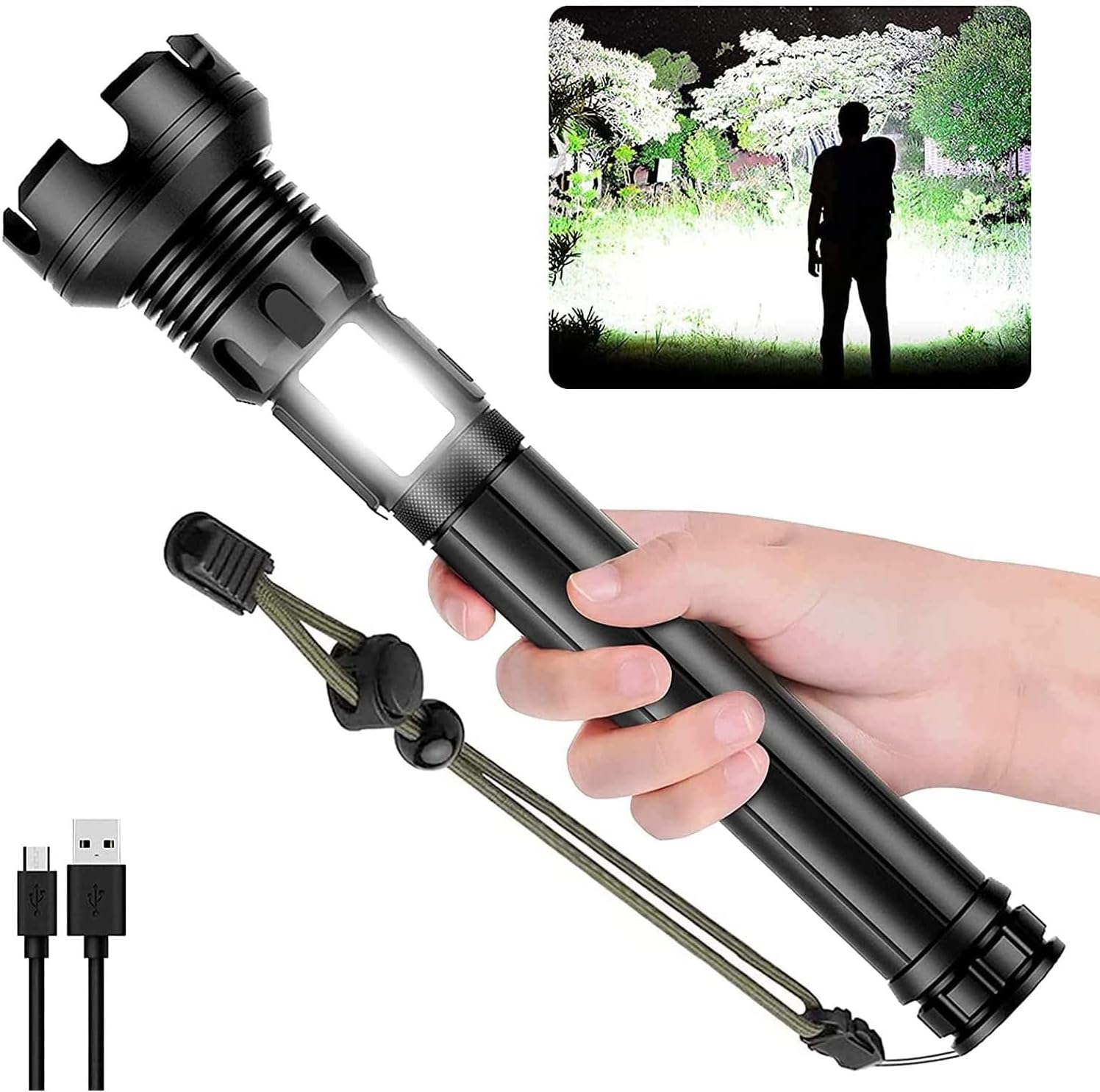 90000 High Lumens LED Tactical Flashlight A2030