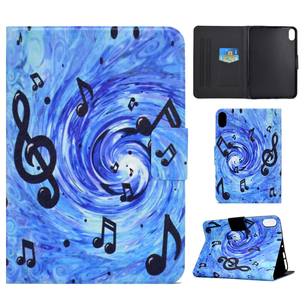 Colorful Painting Multi-Angle Viewing Folio Wallet Smart Cover for iPad 10th Generation 10.9 Inch Case Q314441