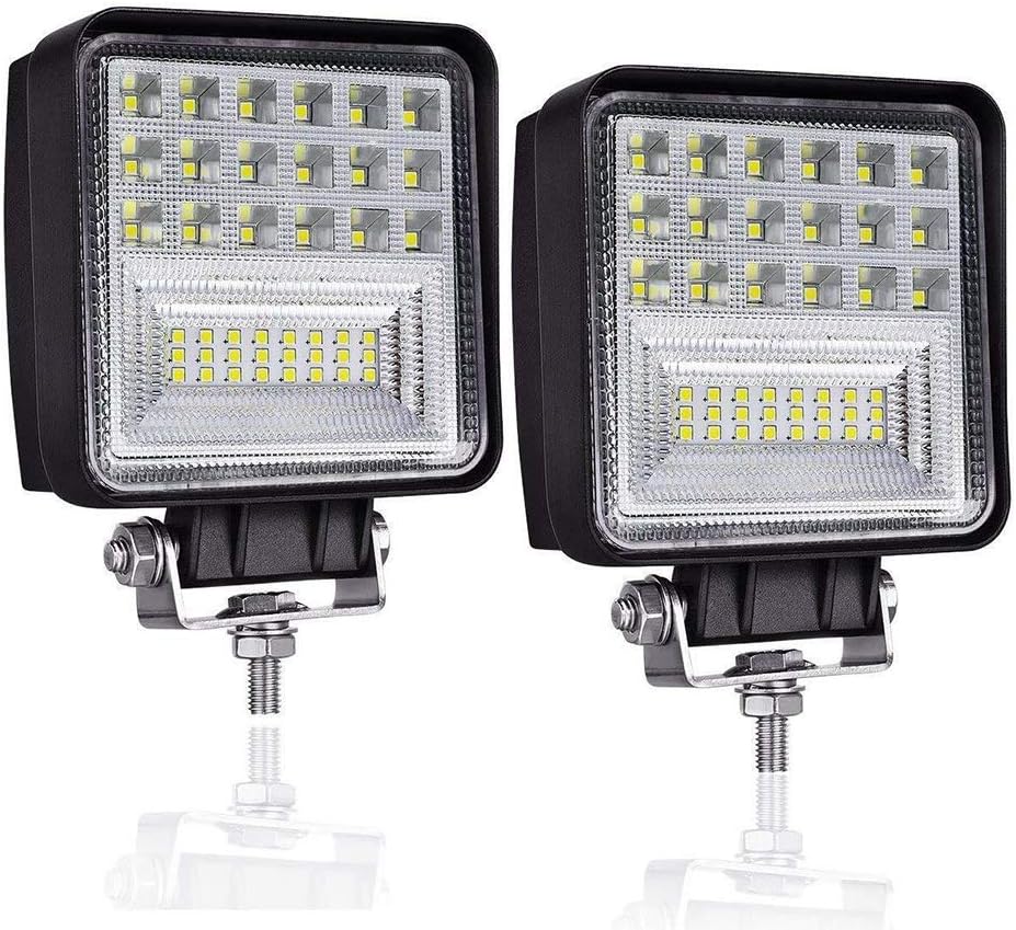 4inch 126W Square LED Work Light, Spot & Flood Light, Waterproof (10 Pack) K161298