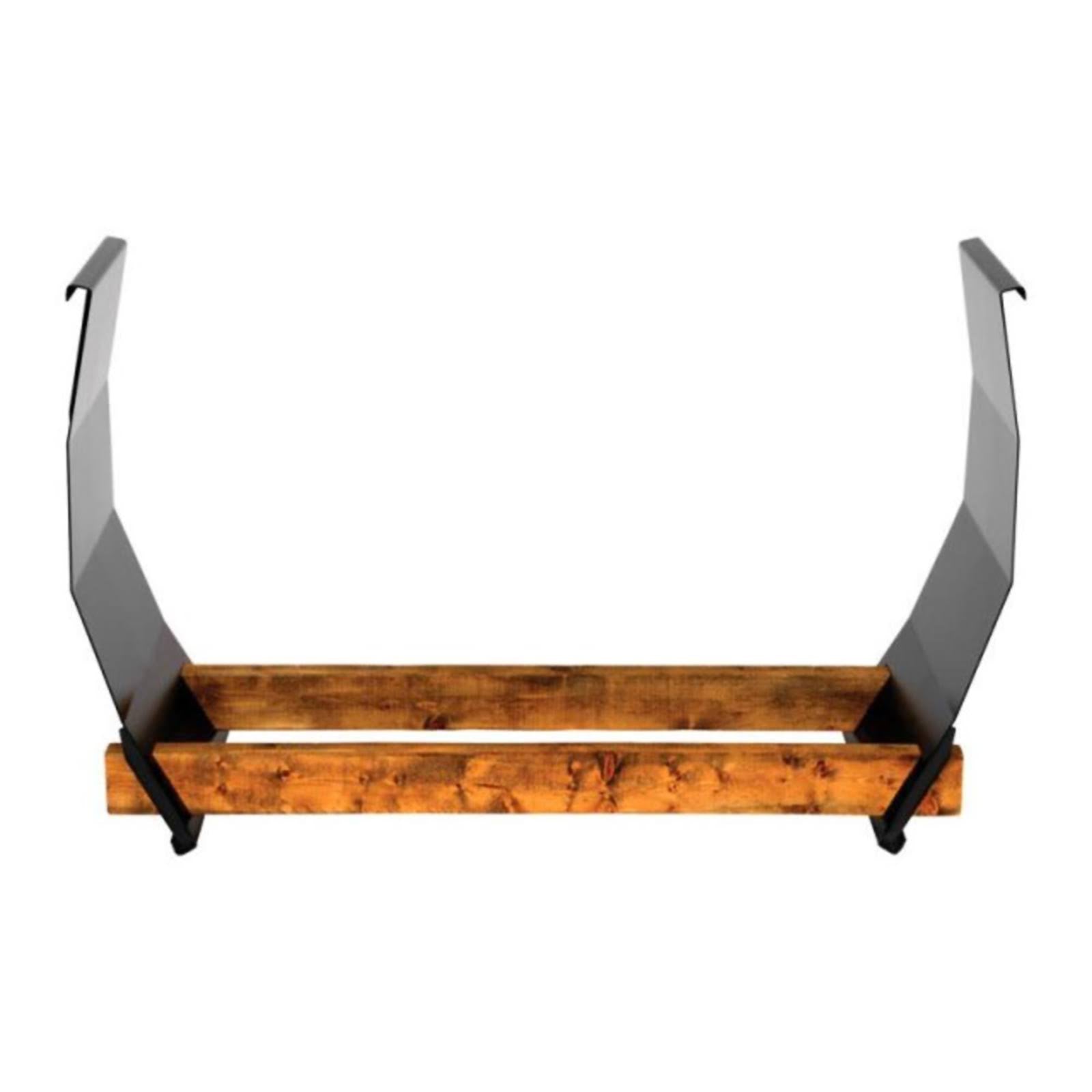 Black Steel Wood Caddy Z601