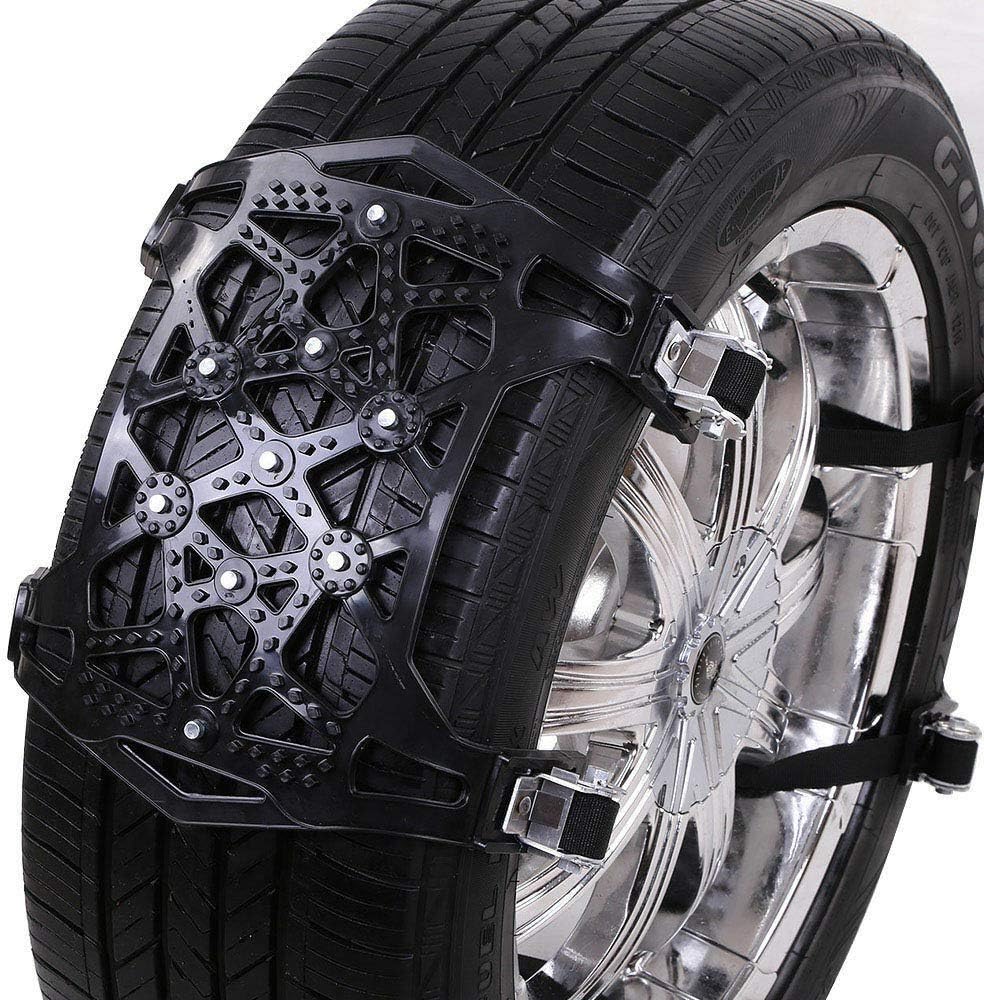 6pcs Universal Adjustable Emergency Traction Chains for 165-275mm Tires M63560