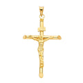 14K Yellow Gold Crucifix Charm Pendant, 48 x 32 MM, 2.5 grams J47964